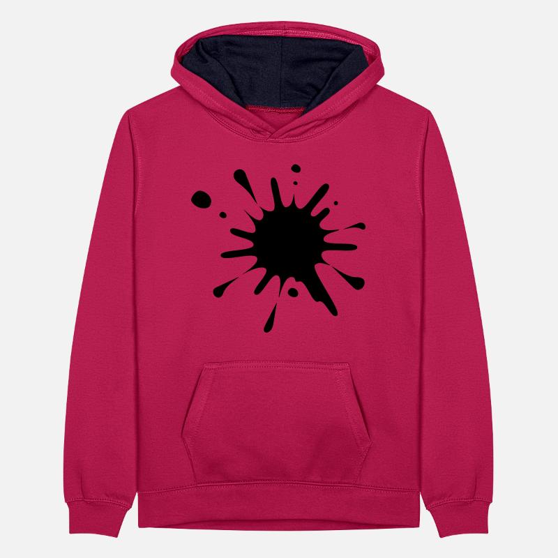 Image d’éclaboussure de peinture* Sweat à capuche contrasté Ado
