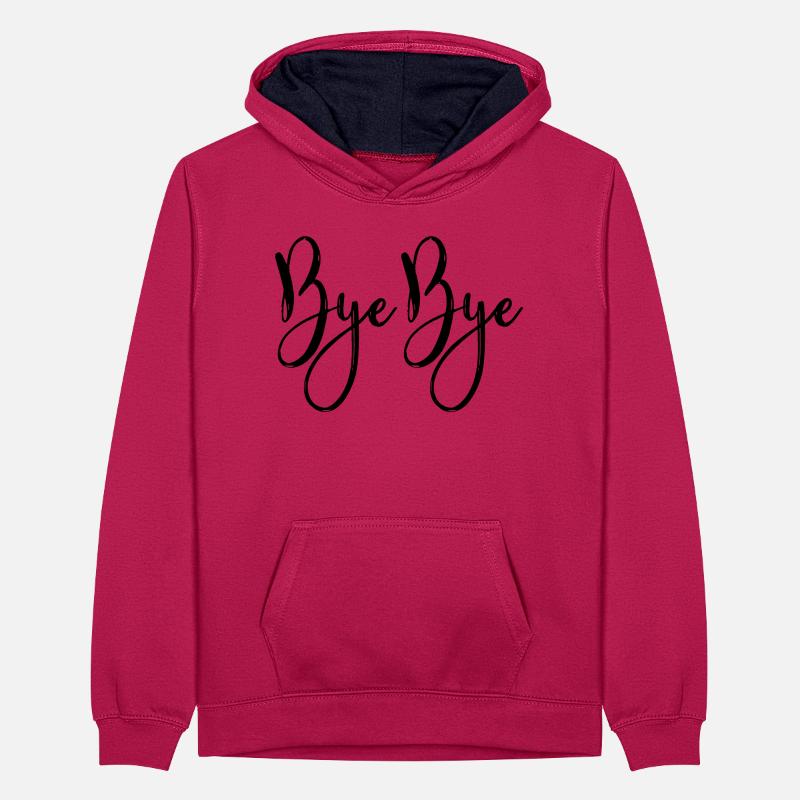 Bye bye Teenager Contrast Hoodie