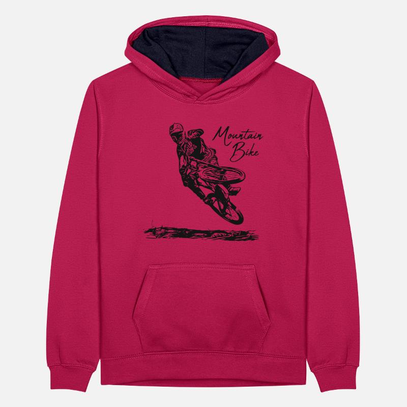 Trail Sprinter Teenager Kontrast-Hoodie