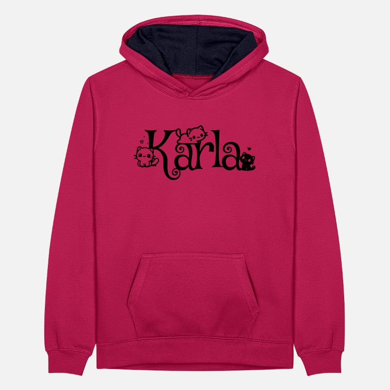 Karla Name First name Kitten name Teenager Contrast Hoodie