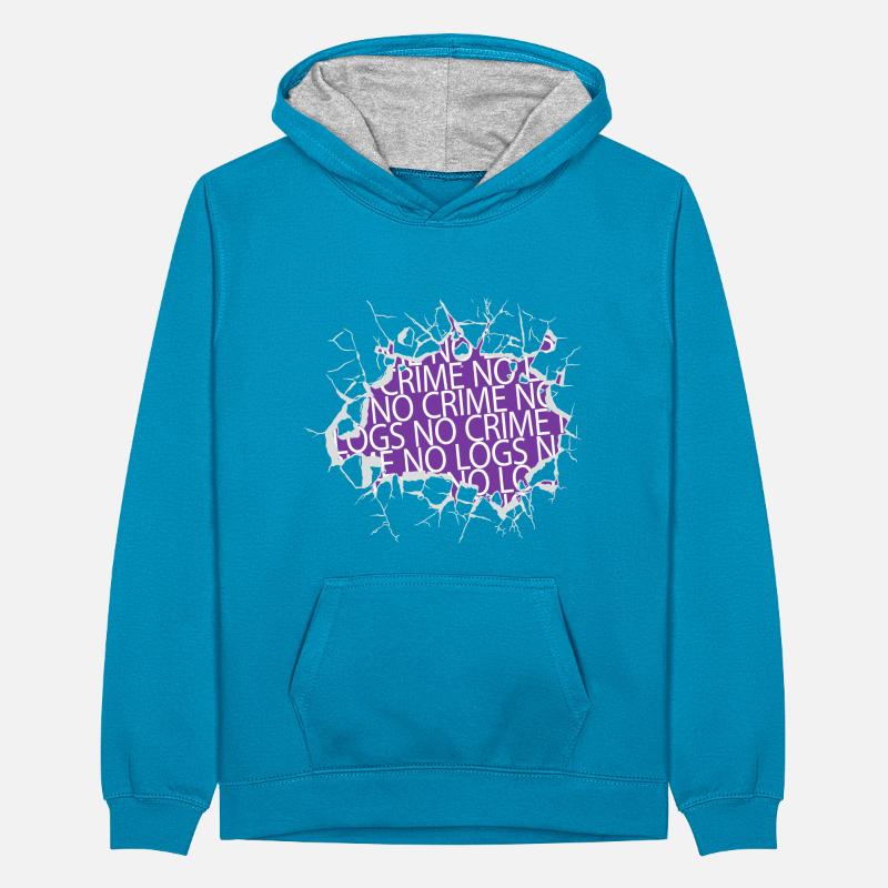 Analyste Hacker anonyme crypter mais je le fais Sweat à capuche contrasté Ado