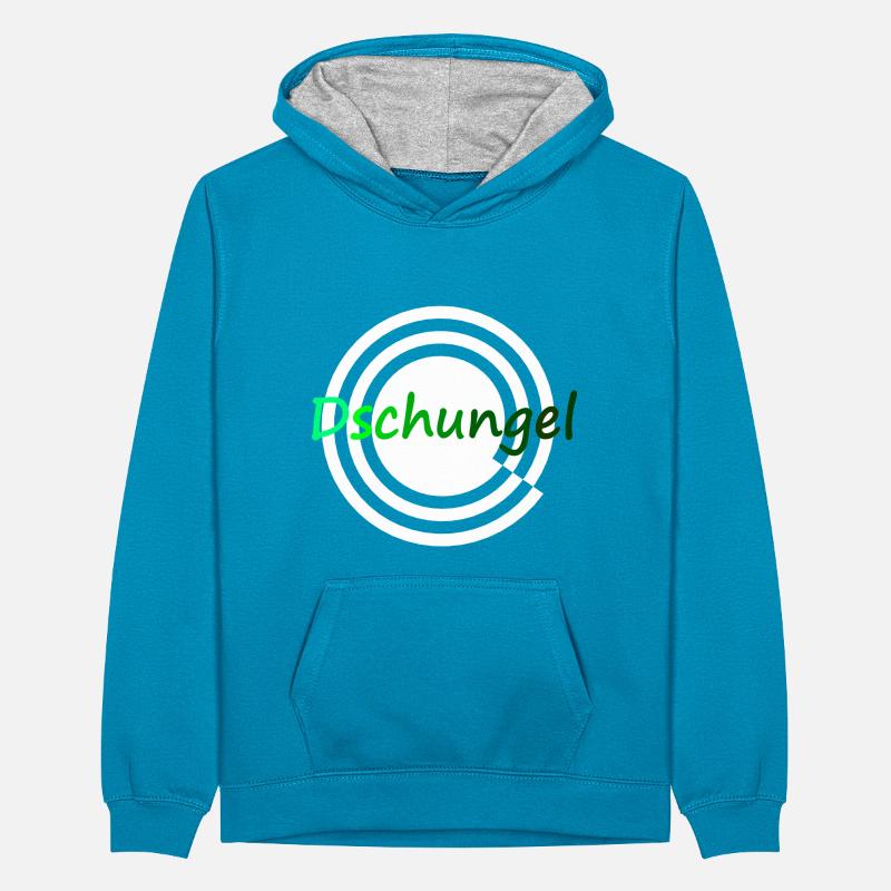 Dschungel Teenager Kontrast-Hoodie