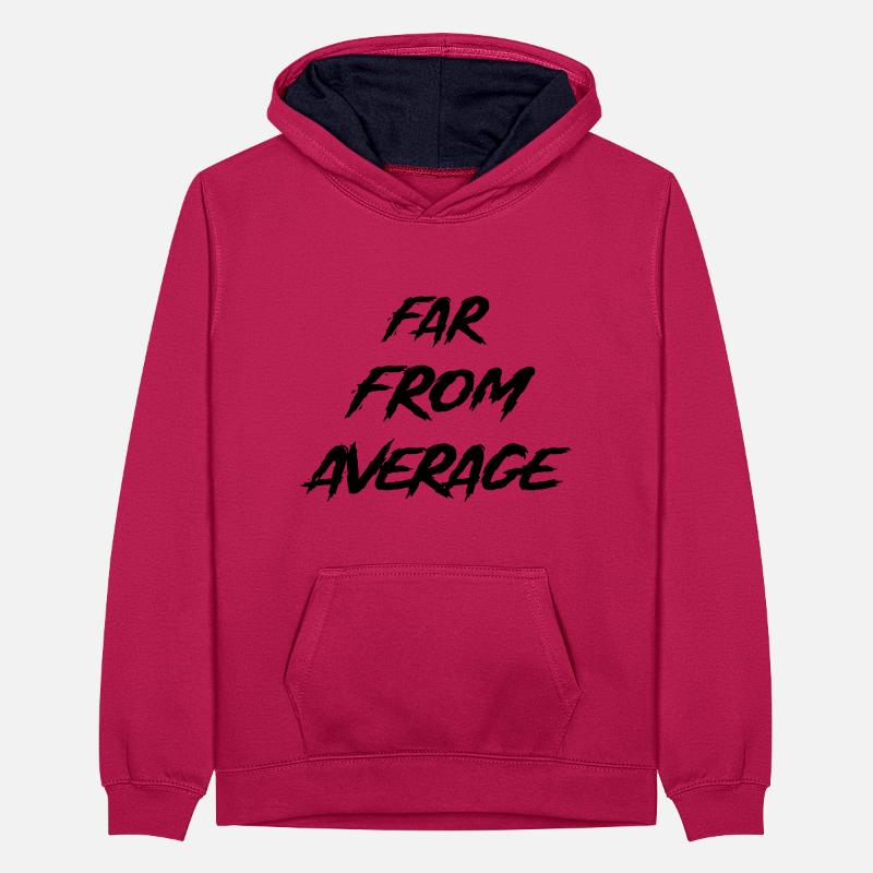 Far From Average Teenager Contrast Hoodie