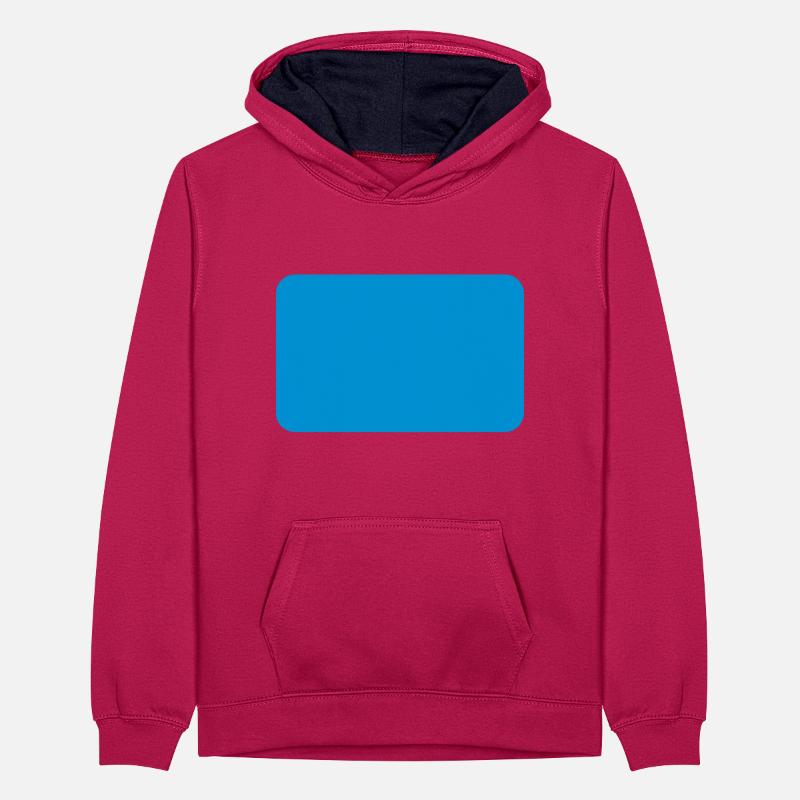 design line rectangle Teenager Contrast Hoodie
