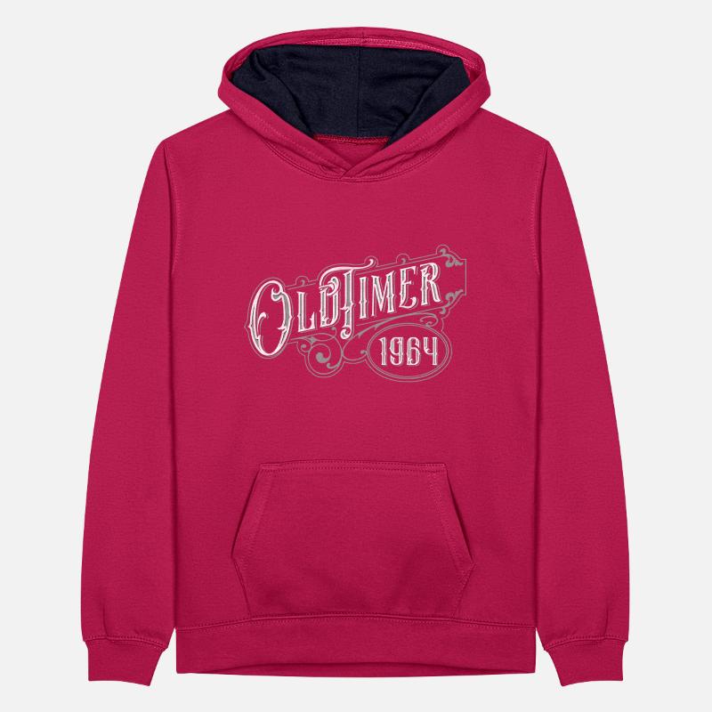 Oldtimer Teenager Kontrast-Hoodie