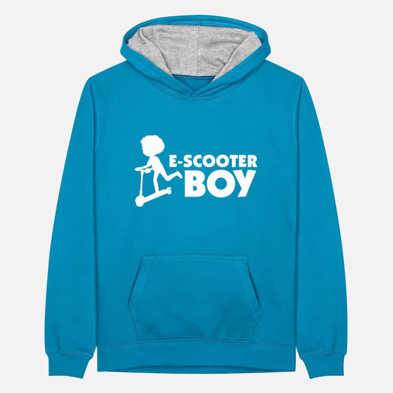 E-Scooter Roller Scooter Sweat à capuche contrasté Ado