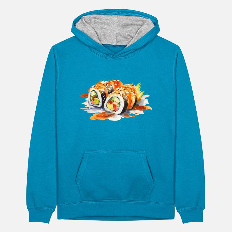 Sushi Teenager Contrast Hoodie