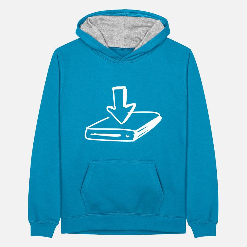 Hard disk with arrow Teenager Contrast Hoodie