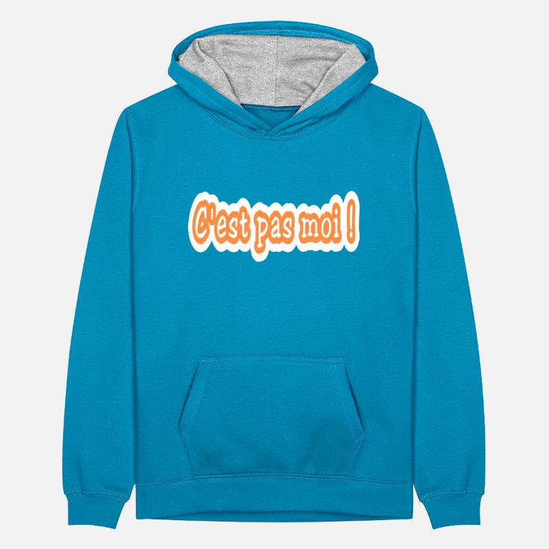 C'est pas moi ! Sweat à capuche contrasté Ado