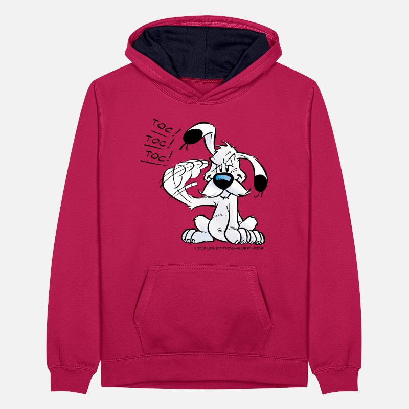 Asterix & Obelix Idefix Klopft Toc Toc Toc Teenager Kontrast-Hoodie
