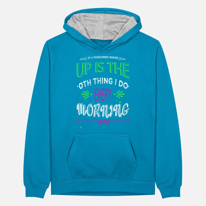 Ordinateur Informaticien Frontend Developer Computer Sweat à capuche contrasté Ado