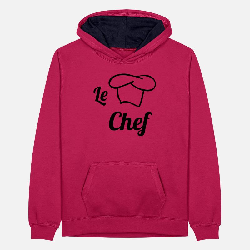Le Chef Teenager Kontrast-Hoodie