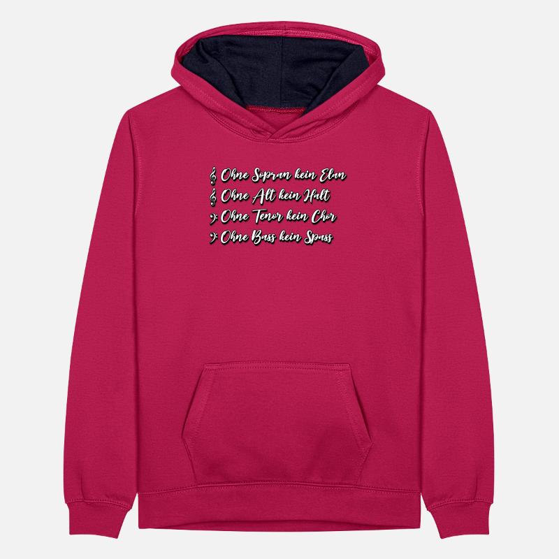 SATB Chor Spruch Teenager Kontrast-Hoodie