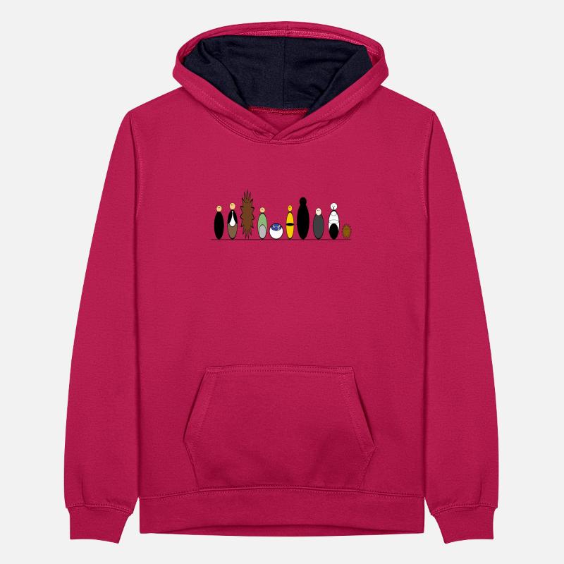 Return Crew Teenager Kontrast-Hoodie