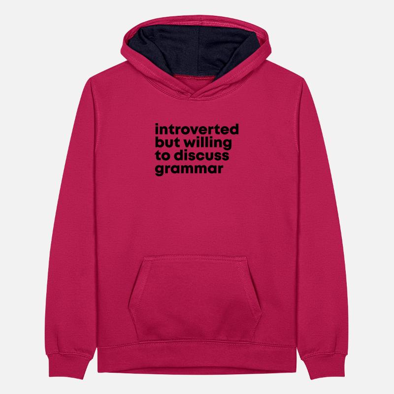Grammatik Teenager Kontrast-Hoodie