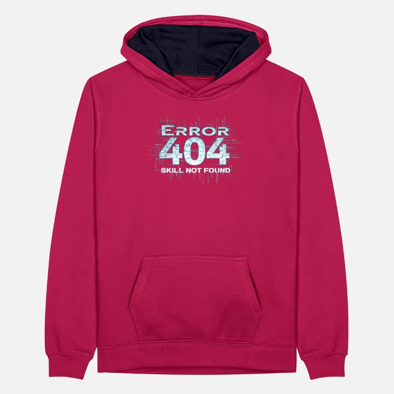 Error 404 - Skill not found Teenager Kontrast-Hoodie