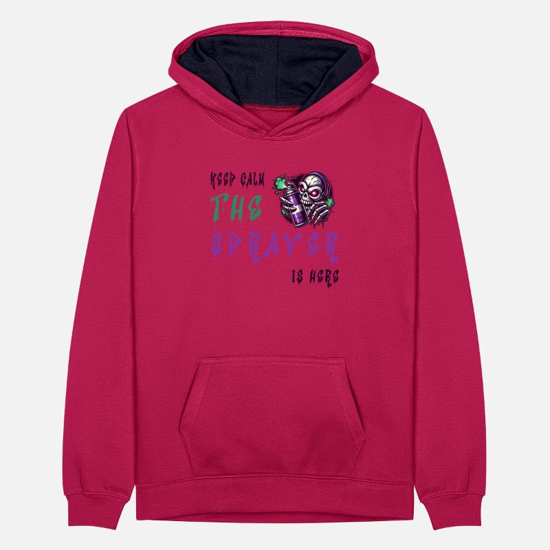 Keep Calm – The Sprayer Teenager Kontrast-Hoodie