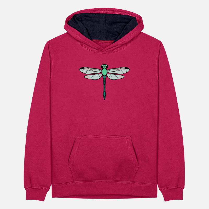 Libellule Sweat à capuche contrasté Ado