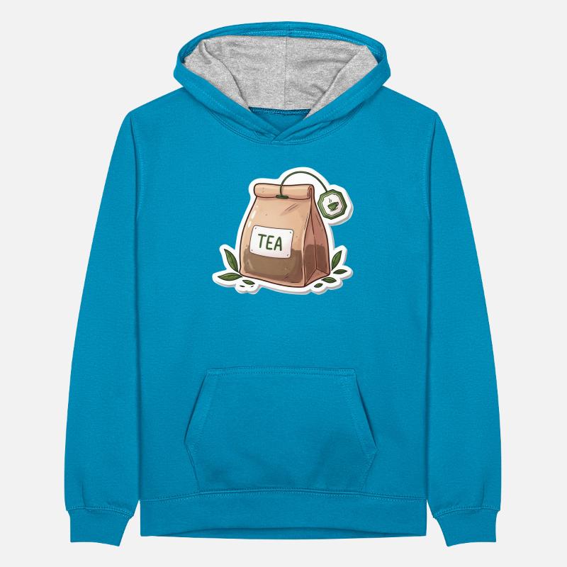 Teebeutel Illustration Teenager Kontrast-Hoodie