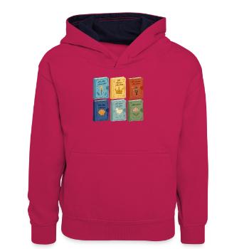 Couvertures de contes de fées - Sweat à capuche contrasté Ado - rose/bleu marine - Devant