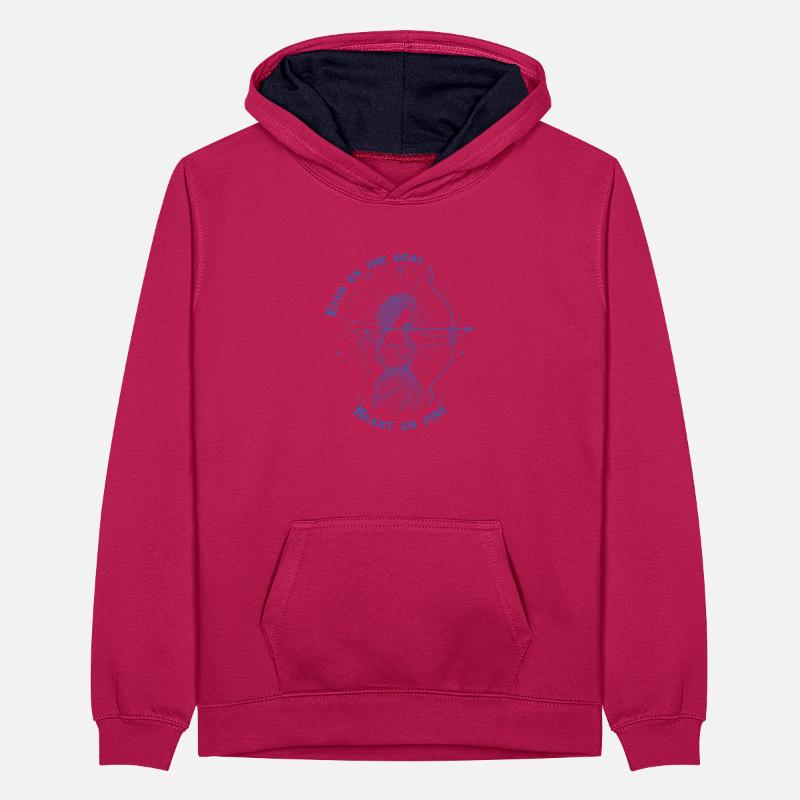 Schütze Sternzeichen Bogenschütze Sternzeichen Geschenk Teenager Kontrast-Hoodie