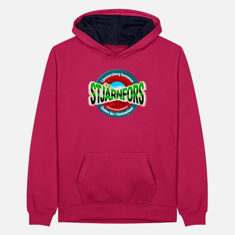 Stjärnfors Sweat à capuche contrasté Ado