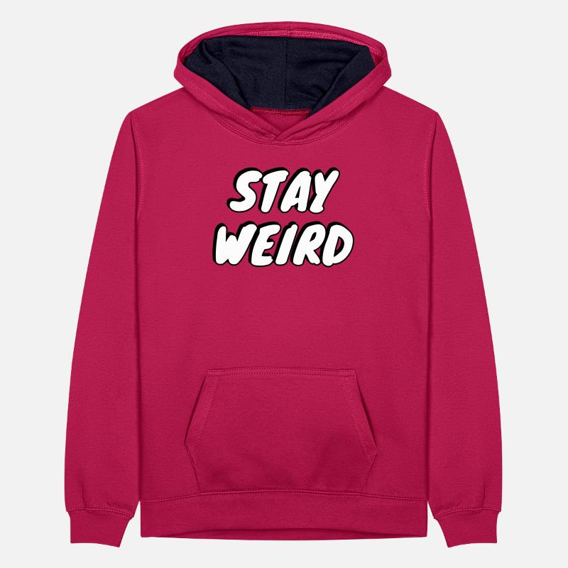 reste bizarre Sweat à capuche contrasté Ado
