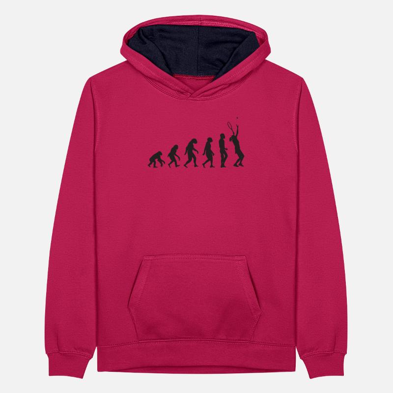 Tennis Evolution Teenager Contrast Hoodie