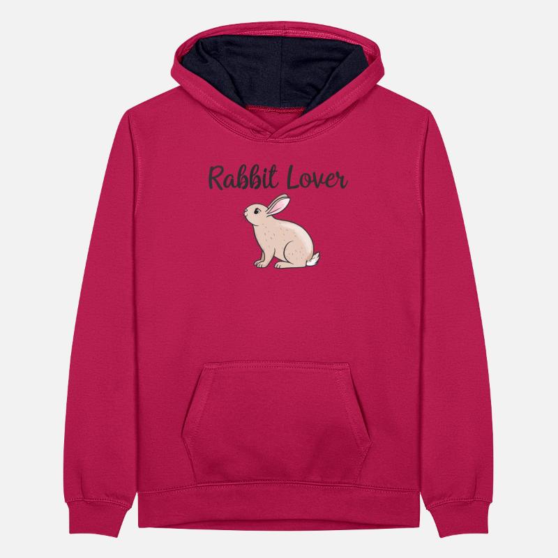 rabbit lovers Teenager Contrast Hoodie