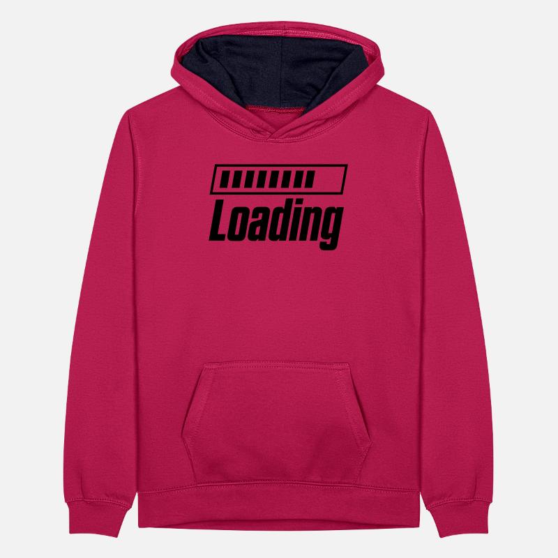 Loading Loading Bar Teenager Contrast Hoodie