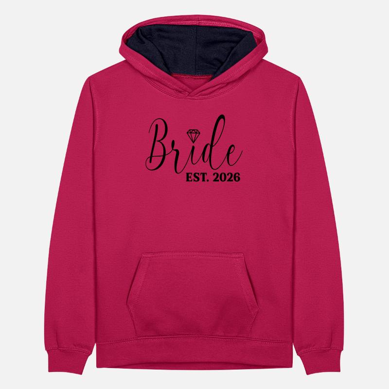 Brauthochzeit 2026 Teenager Kontrast-Hoodie