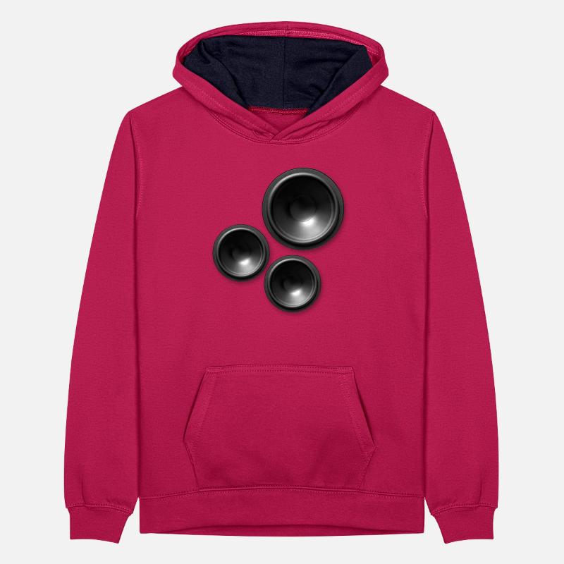 speaker speakers Teenager Contrast Hoodie