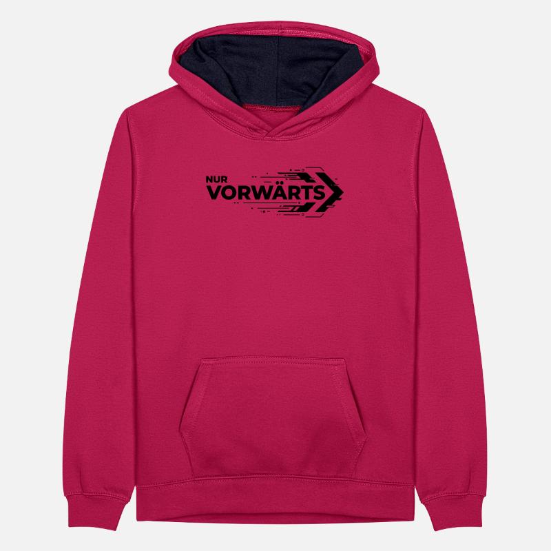 Nur Vorwärts Teenager Kontrast-Hoodie