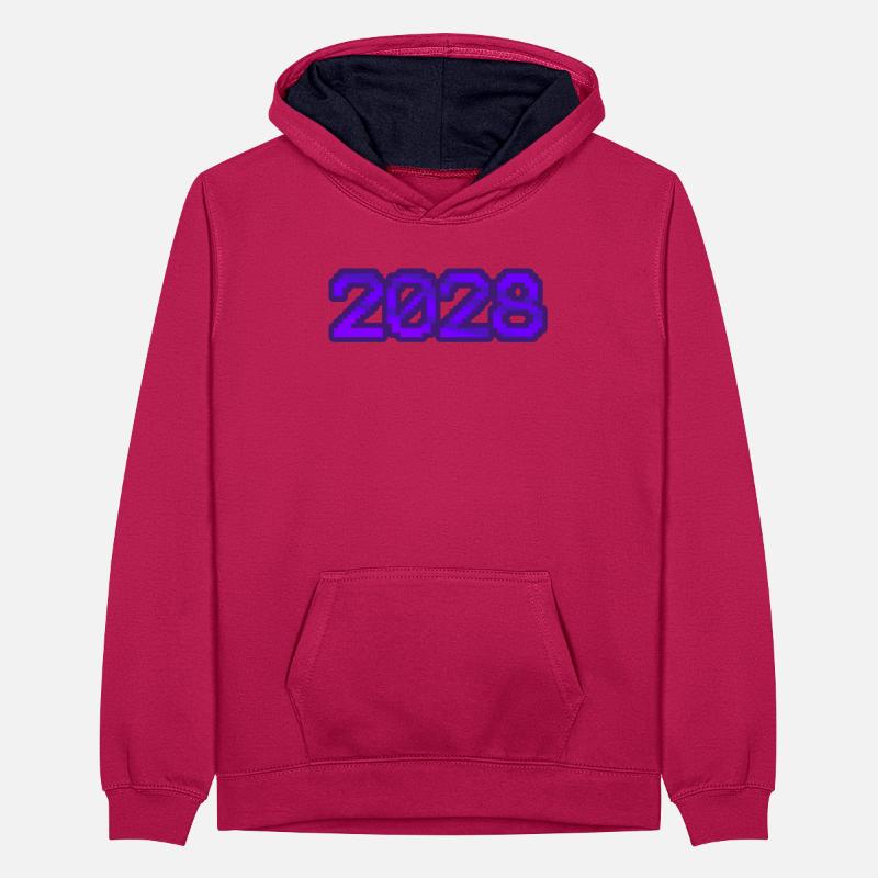 Computer 2028 Teenager Contrast Hoodie