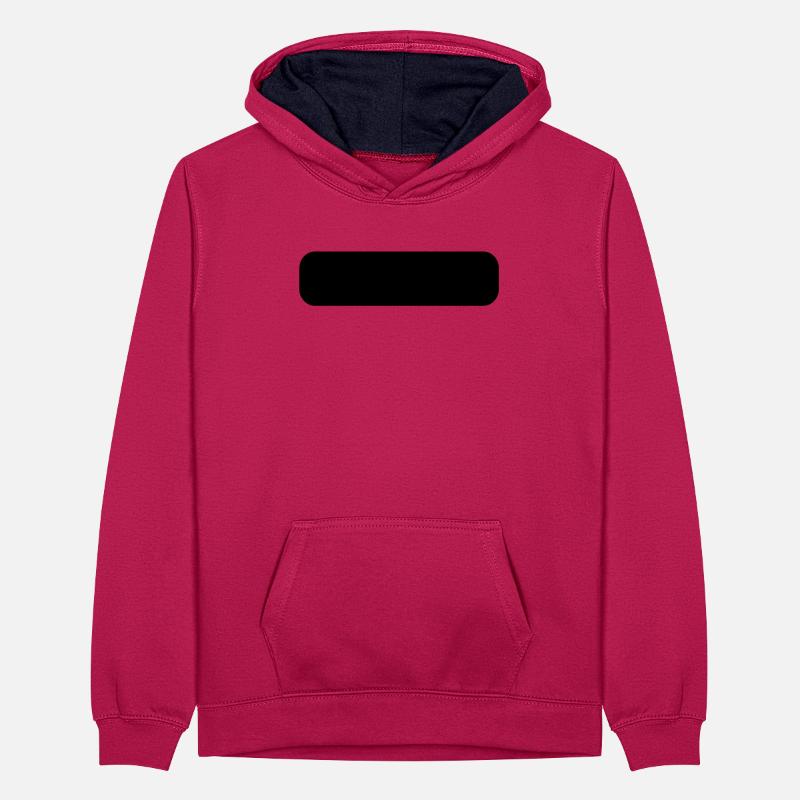 Abgerundetes Rechteck Teenager Kontrast-Hoodie