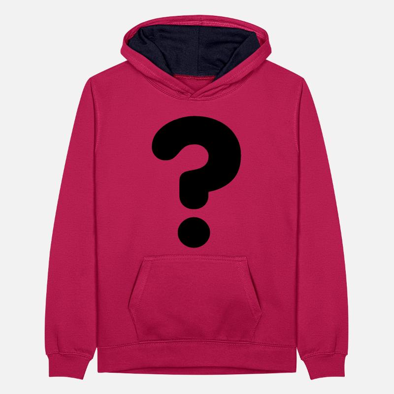Image question mark # Teenager Contrast Hoodie
