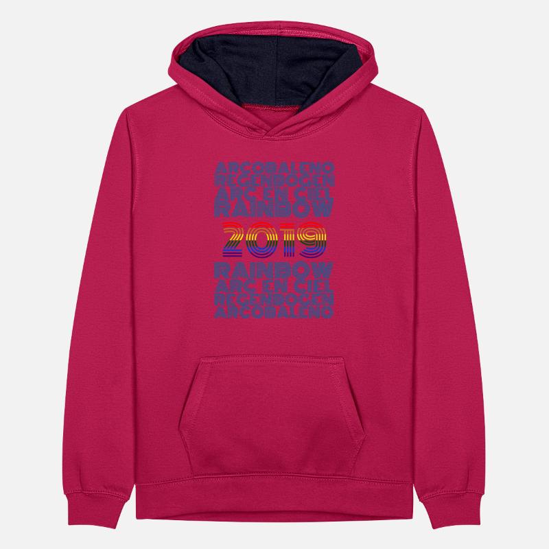 2019 Teenager Contrast Hoodie