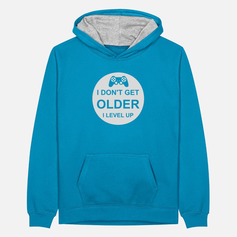 get older level up Teenager Contrast Hoodie