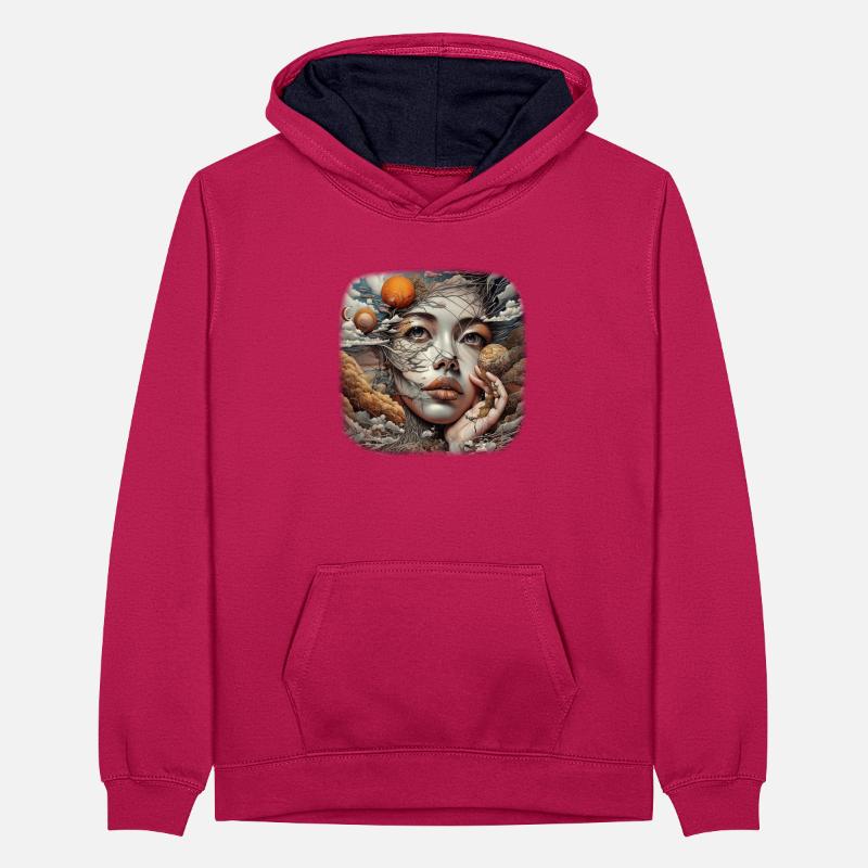 Devine Goddess Teenager Contrast Hoodie