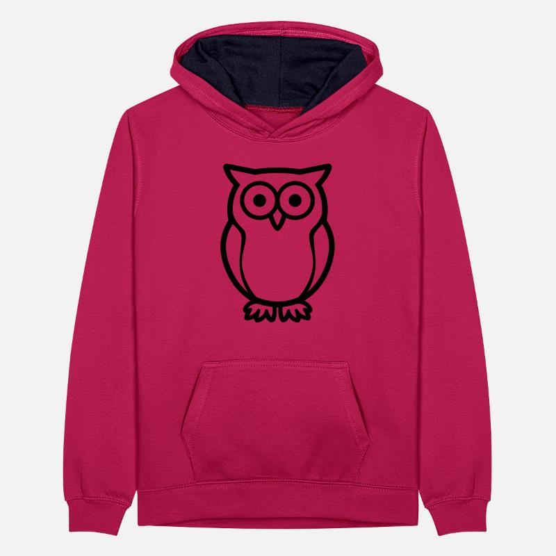 chouette Sweat à capuche contrasté Ado