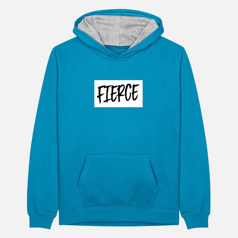 Fierce printed logo Teenager Contrast Hoodie