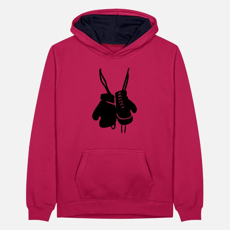 gants de boxe Sweat à capuche contrasté Ado