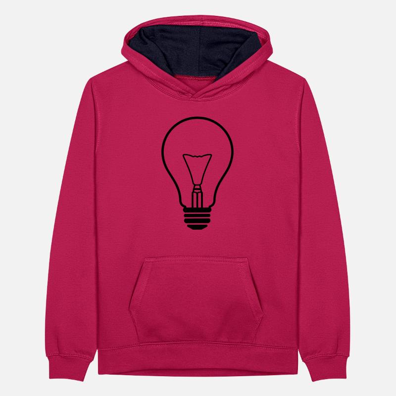 Conception d’ampoule créative lumineuse Sweat à capuche contrasté Ado