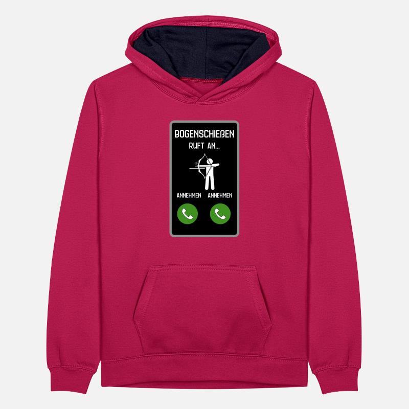 Bogenschießen ruft an Teenager Kontrast-Hoodie