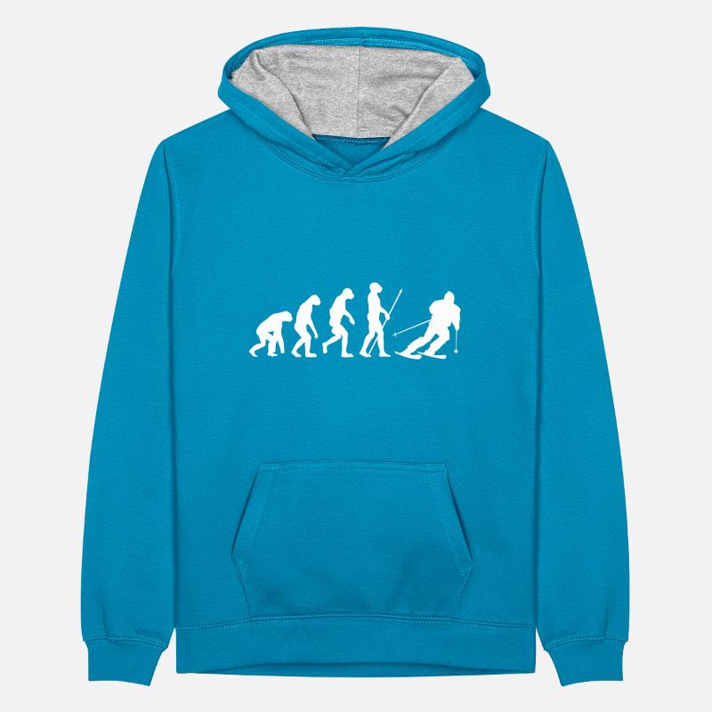 Evolution du skieur Sweat à capuche contrasté Ado