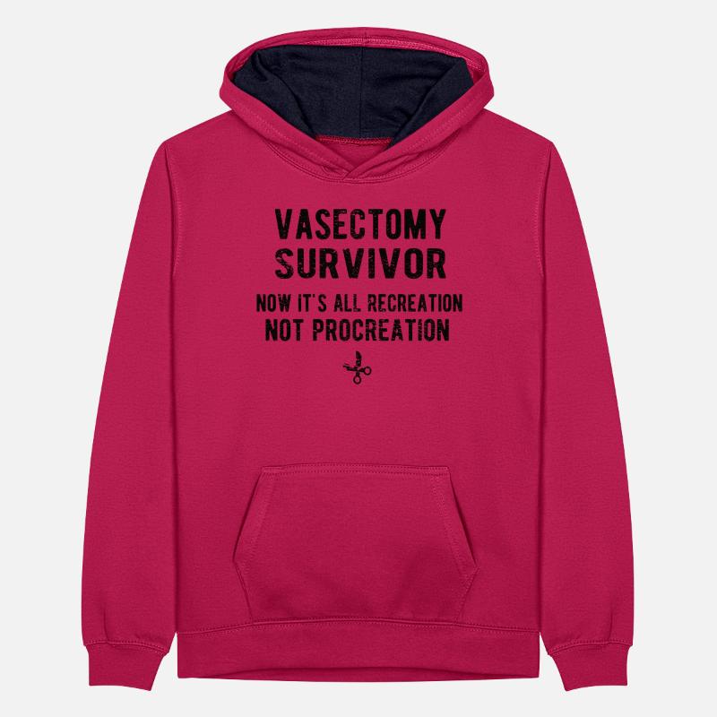 Vasectomie convalescence stérilisation Vasoresection Sweat à capuche contrasté Ado