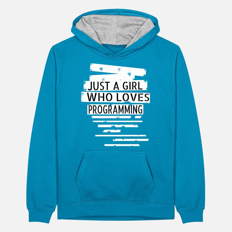 internet coding engineer Teenager Contrast Hoodie