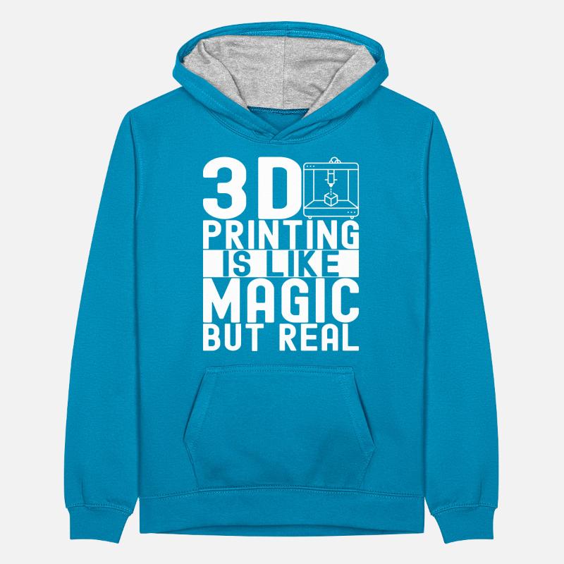 Impression 3D Sweat à capuche contrasté Ado