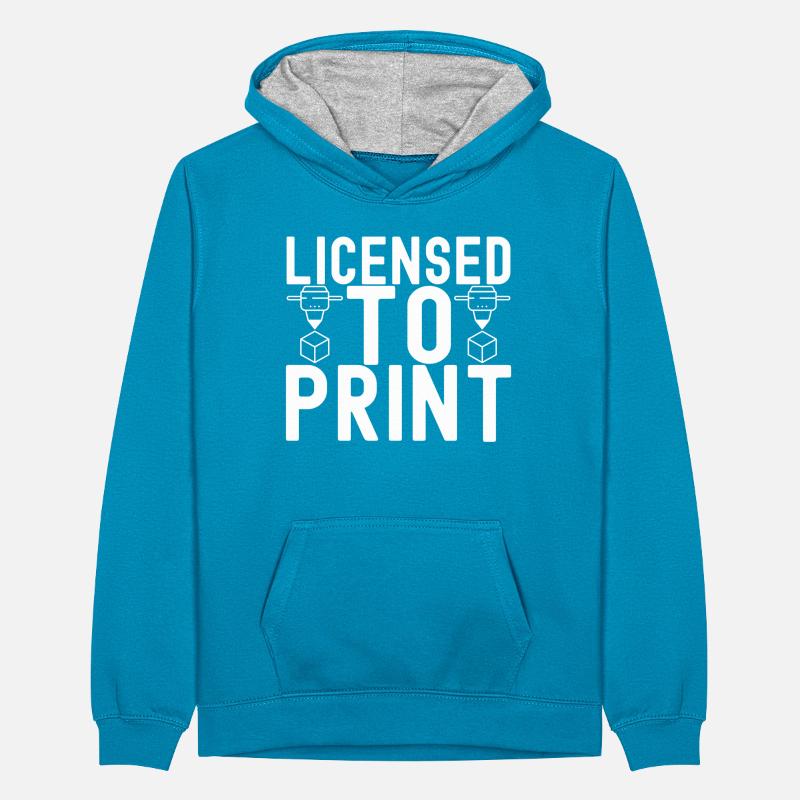 Impression 3D Sweat à capuche contrasté Ado
