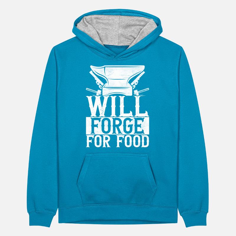 Enclume de forge forgeuse Sweat à capuche contrasté Ado
